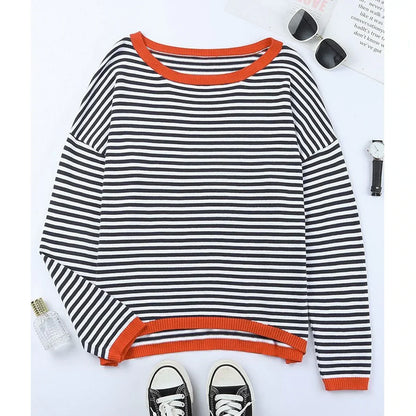 TS | Long-sleeved striped shirt
