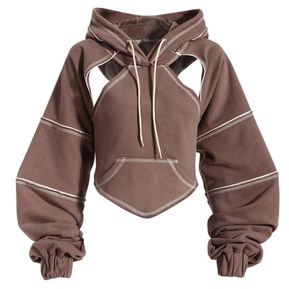 TS | Edgy cutout hoodie with neckline