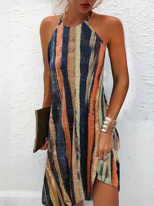 LM | 2024 Spring/Summer European and American AliExpress Independent Station Cross Border Women's Clothing New Ethnic Style Printed Casua