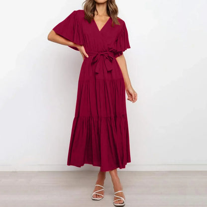 LM | Maxi dress with deep V-neckline