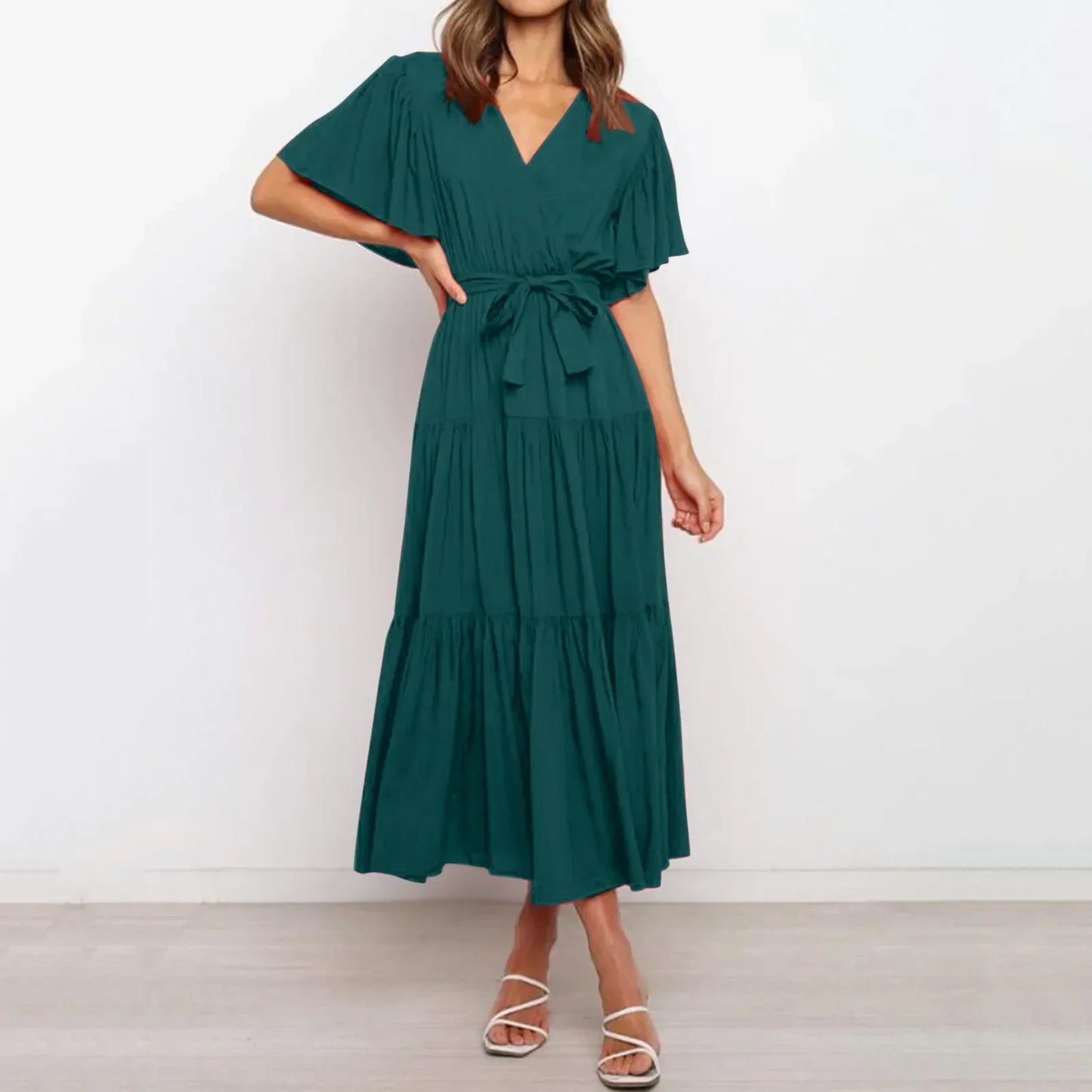 LM | Maxi dress with deep V-neckline