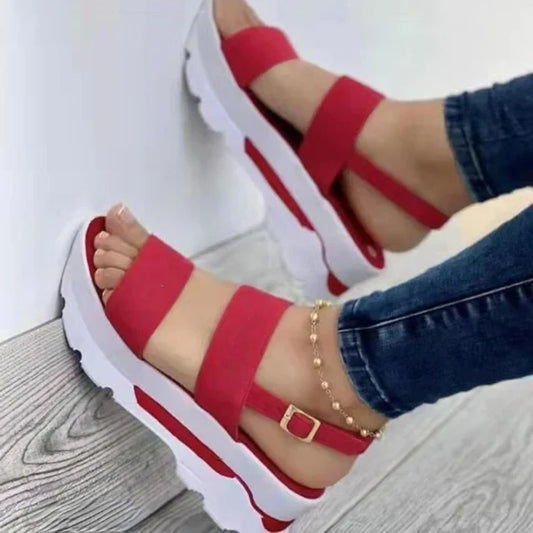 LD | Plateau sandalen met bandjes