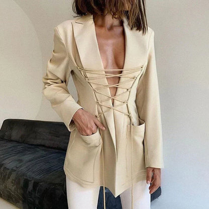 LD | kanten blazer mouwzakken dun jasje