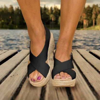 LD | Womens Wedge Enkelsandalen