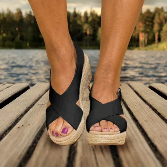 LD | Womens Wedge Enkelsandalen
