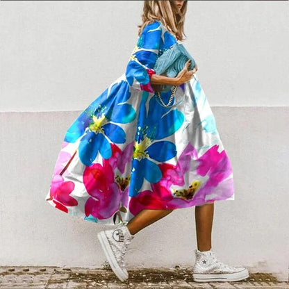 TS | Floral midi dress