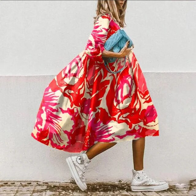 TS | Floral midi dress