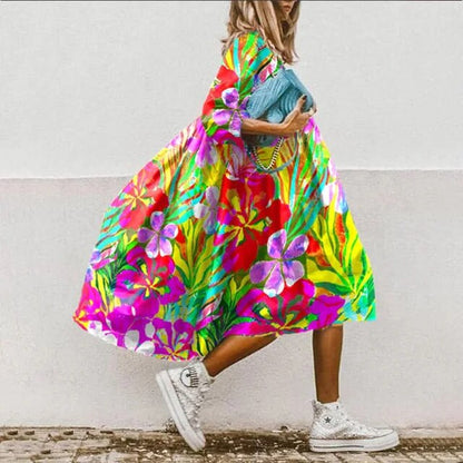 TS | Floral midi dress