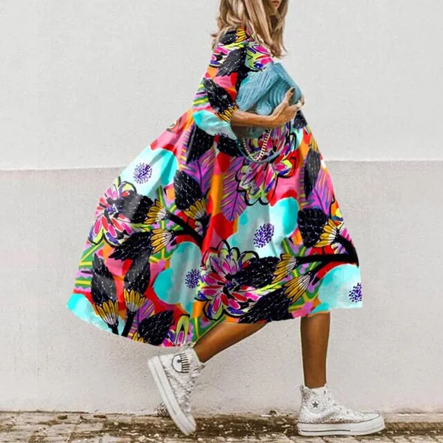 TS | Floral midi dress