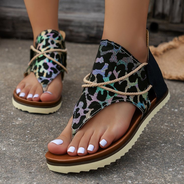 LD | Nieuw Gedrukt Terug Rits Strand Sandalen