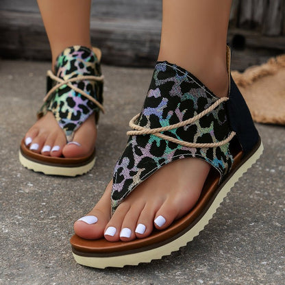 LD | Nieuw Gedrukt Terug Rits Strand Sandalen