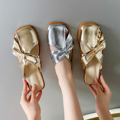 LD | Vierkante-Teen Gesloten-Teen Sandalen