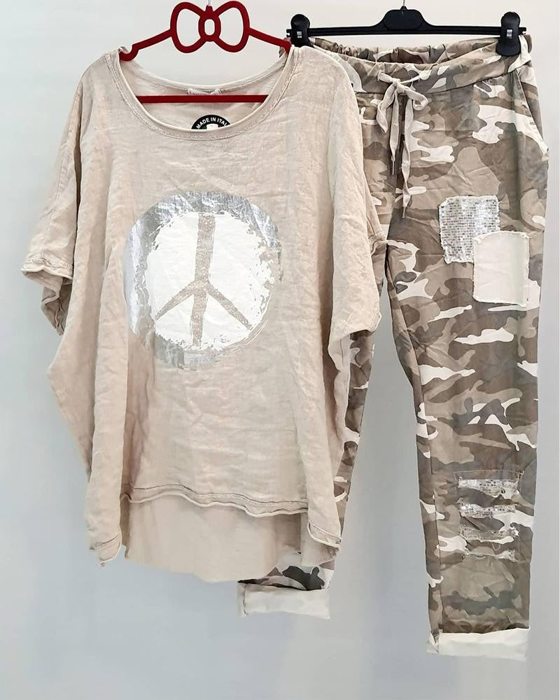 TS | Camouflage-coloured patchwork set