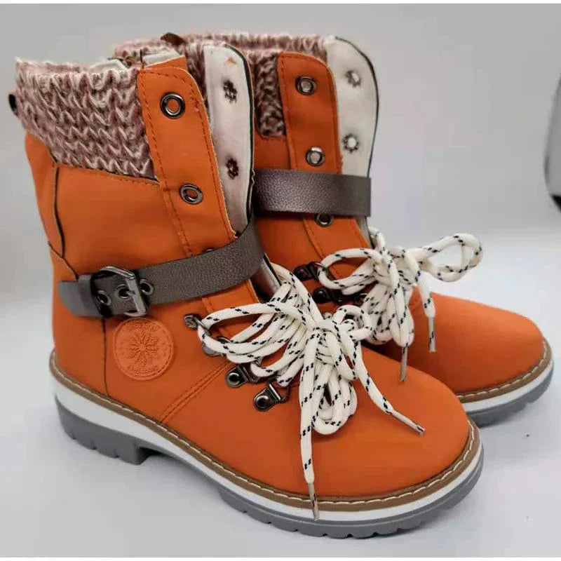 LM | Zipper boots with leather straps and buckles for the ankle