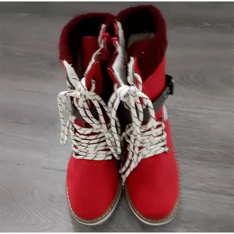 LM | Zipper boots with leather straps and buckles for the ankle