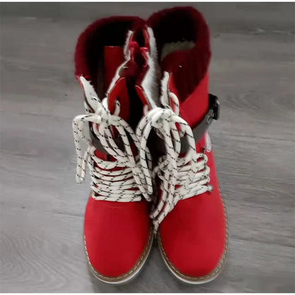 LM | Zipper boots with leather straps and buckles for the ankle