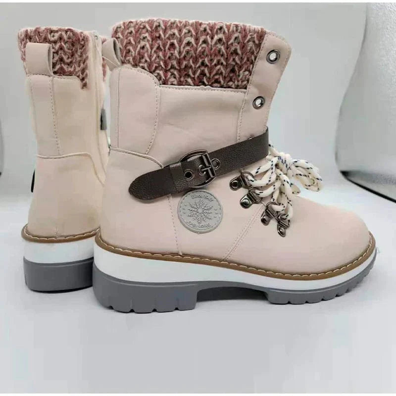 LM | Zipper boots with leather straps and buckles for the ankle