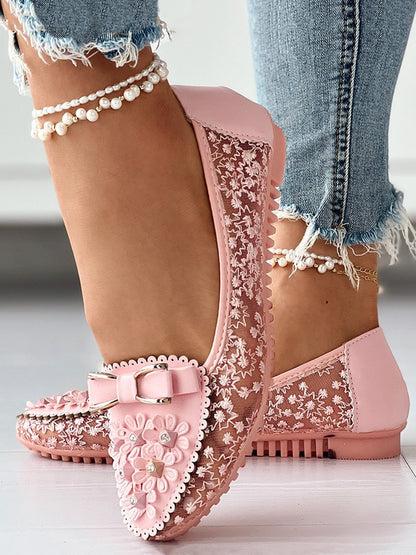 TS | Elegant, floral flats