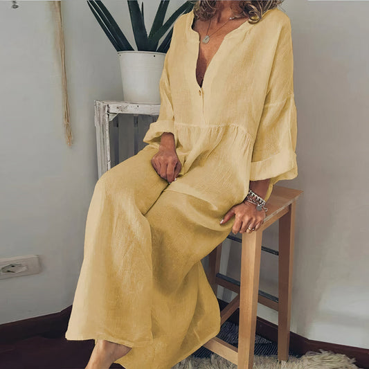 LM | Ladies linen blouse dress