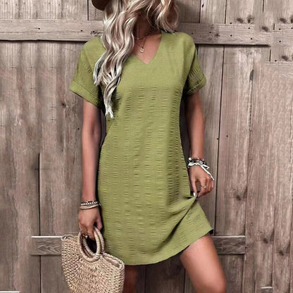 LM | Nikki mini dress with narrow V-neckline