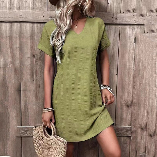 LM | Nikki mini dress with narrow V-neckline