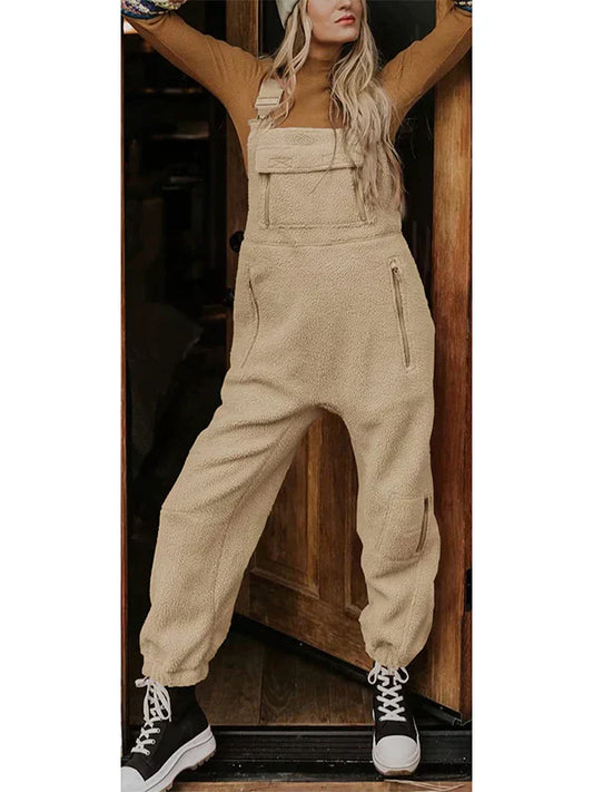 LD | Fleece thermo overall voor dames met ritszakken