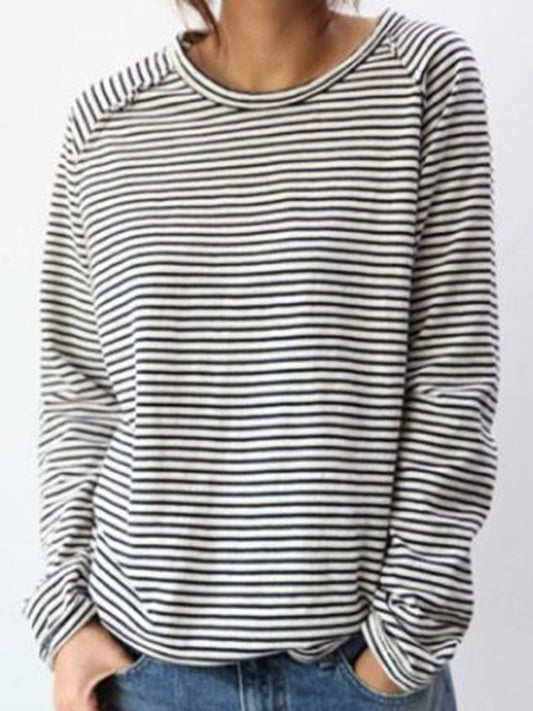 TS | Striped long-sleeved top