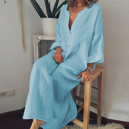 LM | Ladies linen blouse dress