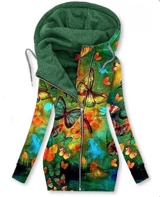 TS | Artistic asymmetric zip-up hoodie