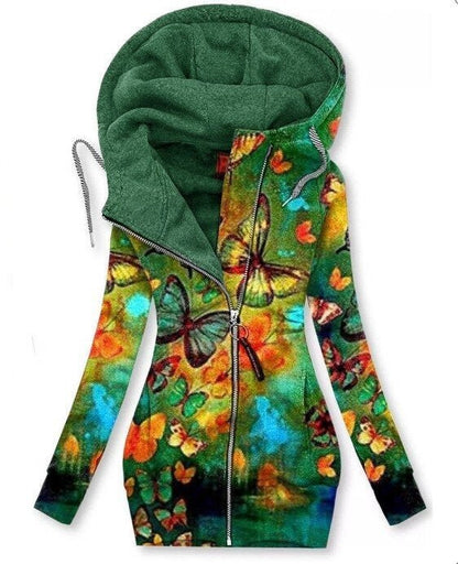 TS | Artistic asymmetric zip-up hoodie