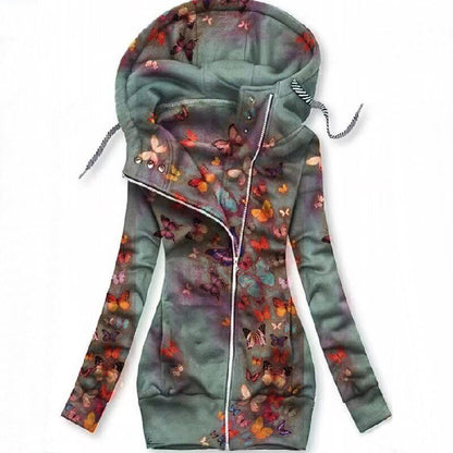TS | Artistic asymmetric zip-up hoodie