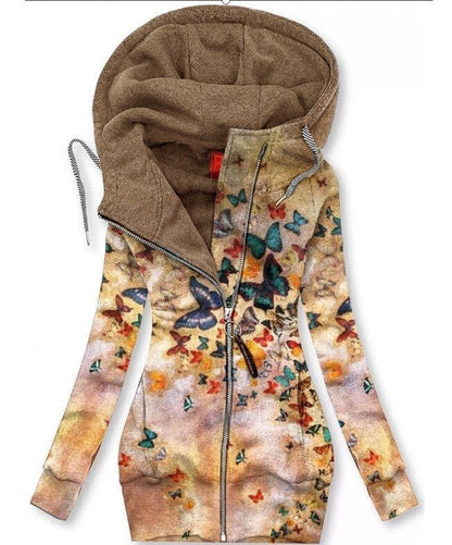 TS | Artistic asymmetric zip-up hoodie