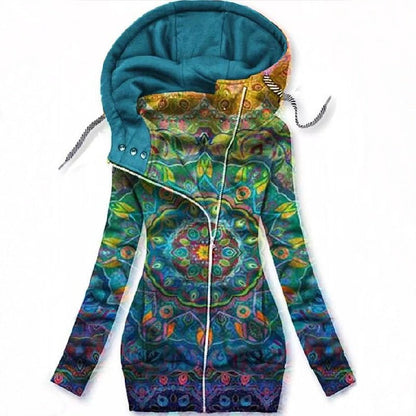 TS | Artistic asymmetric zip-up hoodie