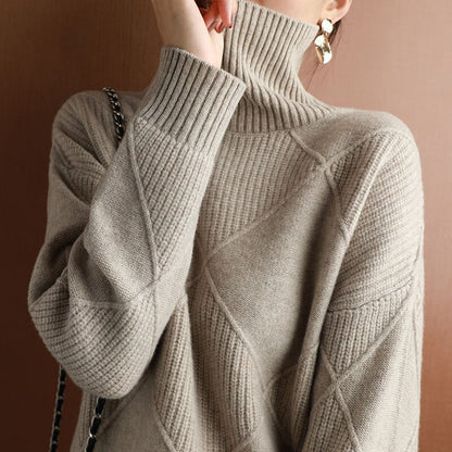 LD | Elegante kasjmier trui met schildpadhals