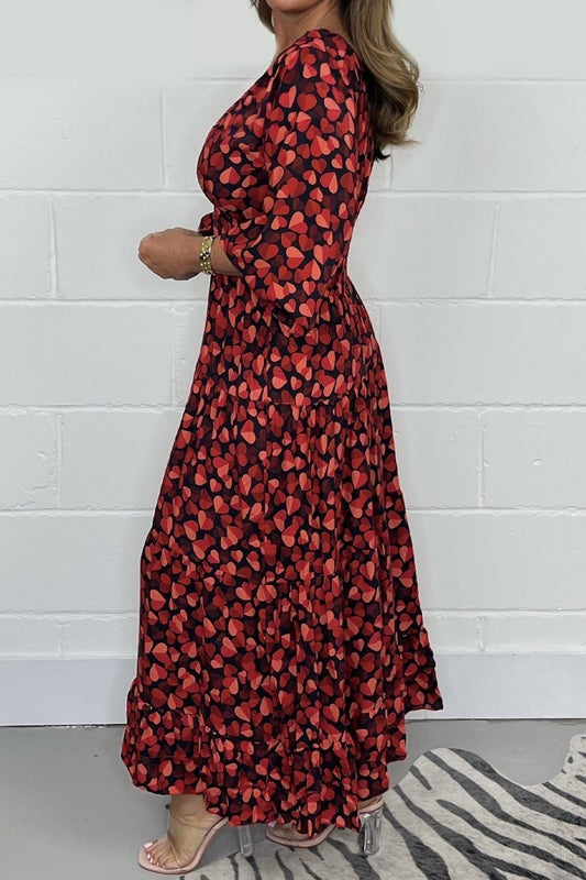 LM | Midi dress with smocked heart