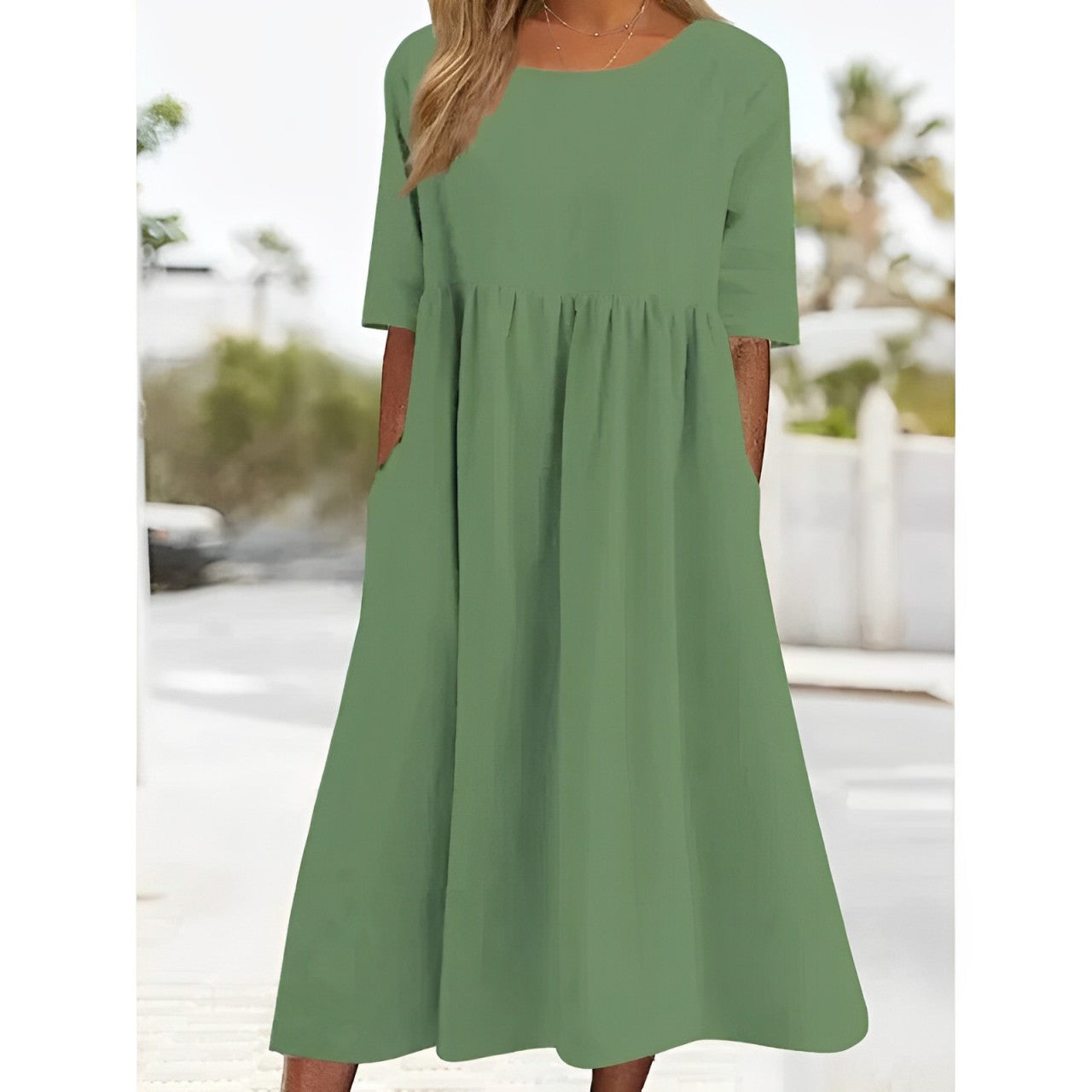 TS | Unicoloured midi dress