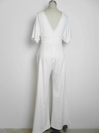 LM | Elegant V-neck jumpsuit