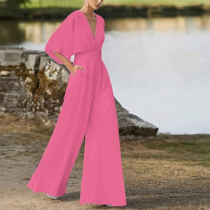 LM | Elegant V-neck jumpsuit