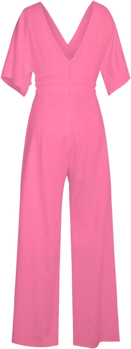 LM | Elegant V-neck jumpsuit