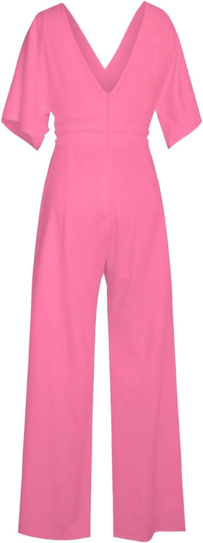 LM | Elegant V-neck jumpsuit