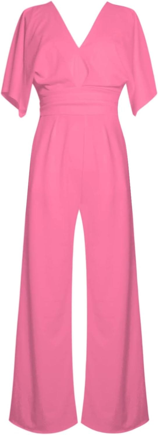 LM | Elegant V-neck jumpsuit