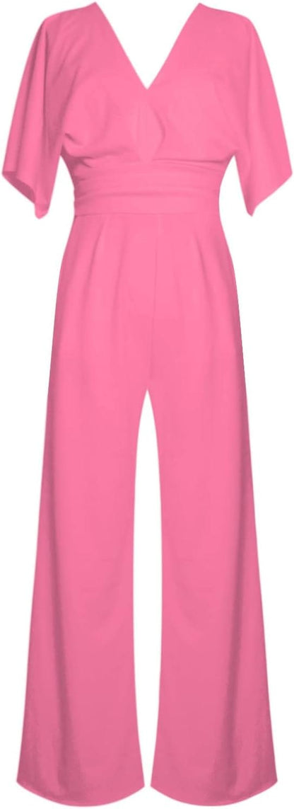 LM | Elegant V-neck jumpsuit