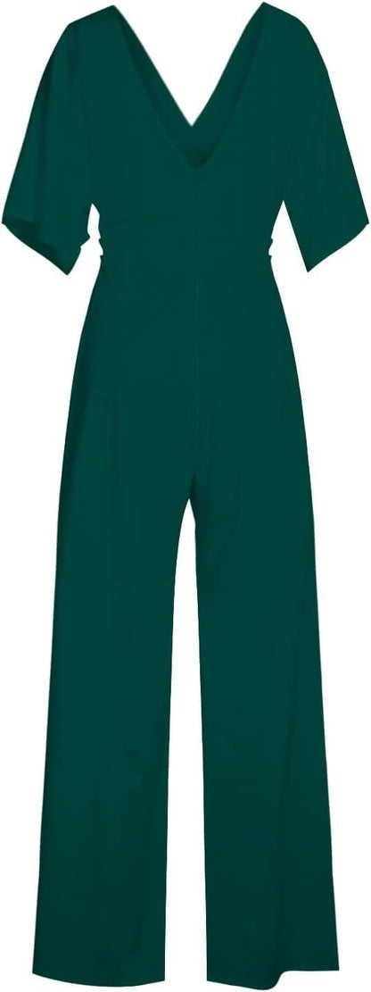 LM | Elegant V-neck jumpsuit