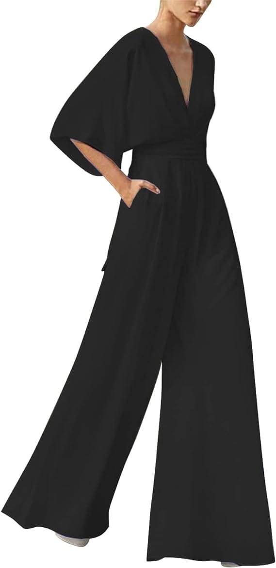 LM | Elegant V-neck jumpsuit