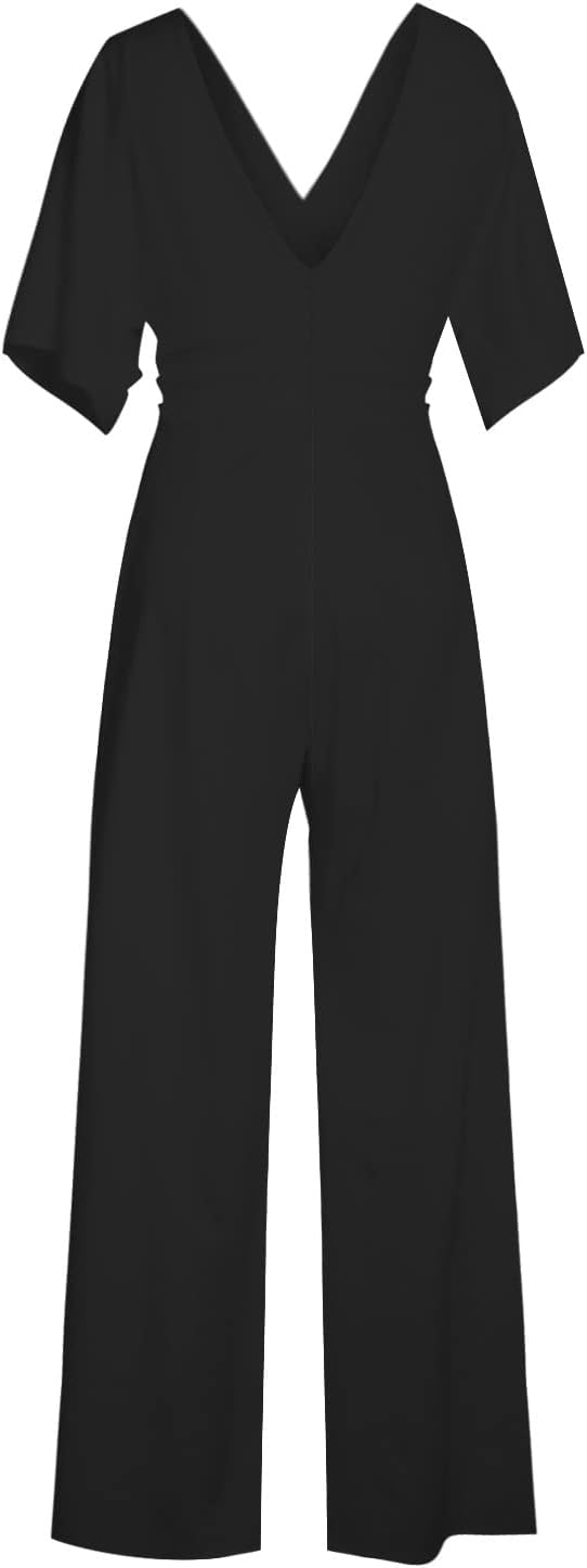 LM | Elegant V-neck jumpsuit