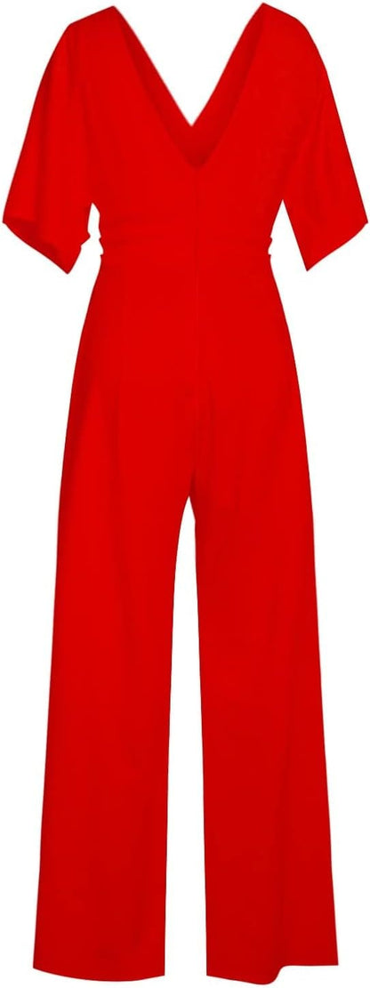 LM | Elegant V-neck jumpsuit