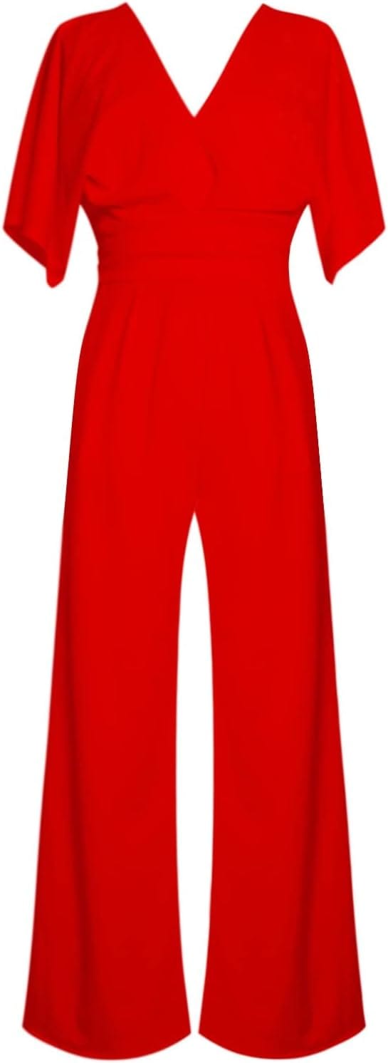 LM | Elegant V-neck jumpsuit
