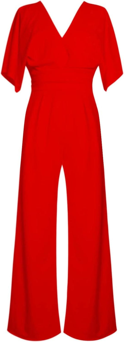 LM | Elegant V-neck jumpsuit