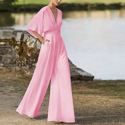 LM | Elegant V-neck jumpsuit