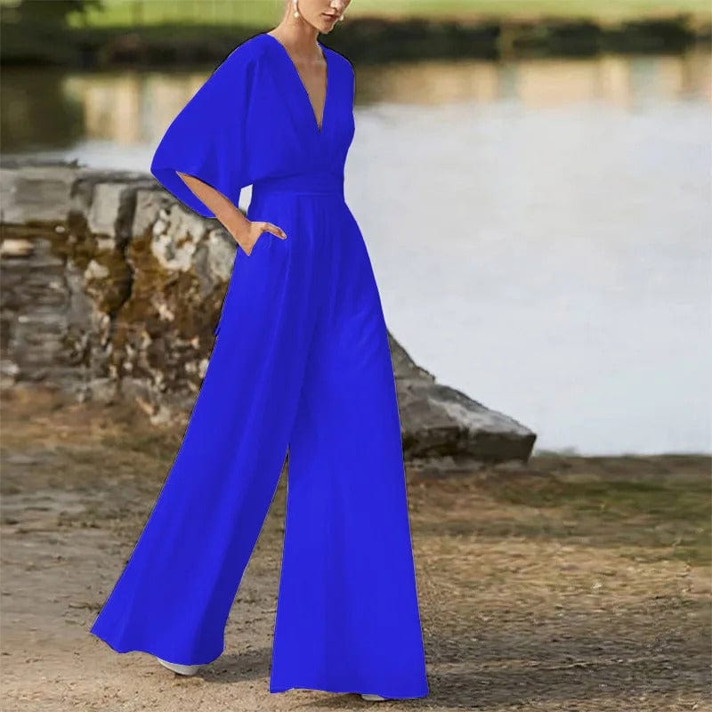 LM | Elegant V-neck jumpsuit